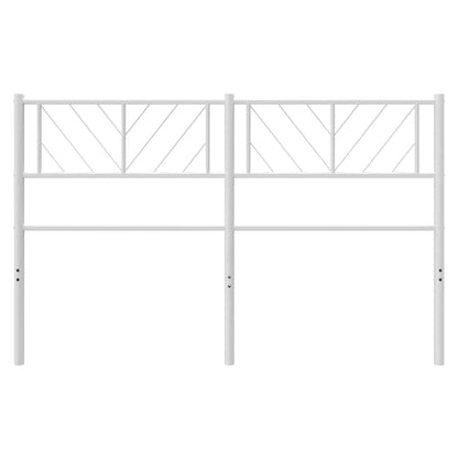 vidaXL Metal Replace Headboard White 120 cm
