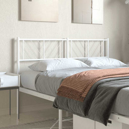 vidaXL Metal Replace Headboard White 120 cm