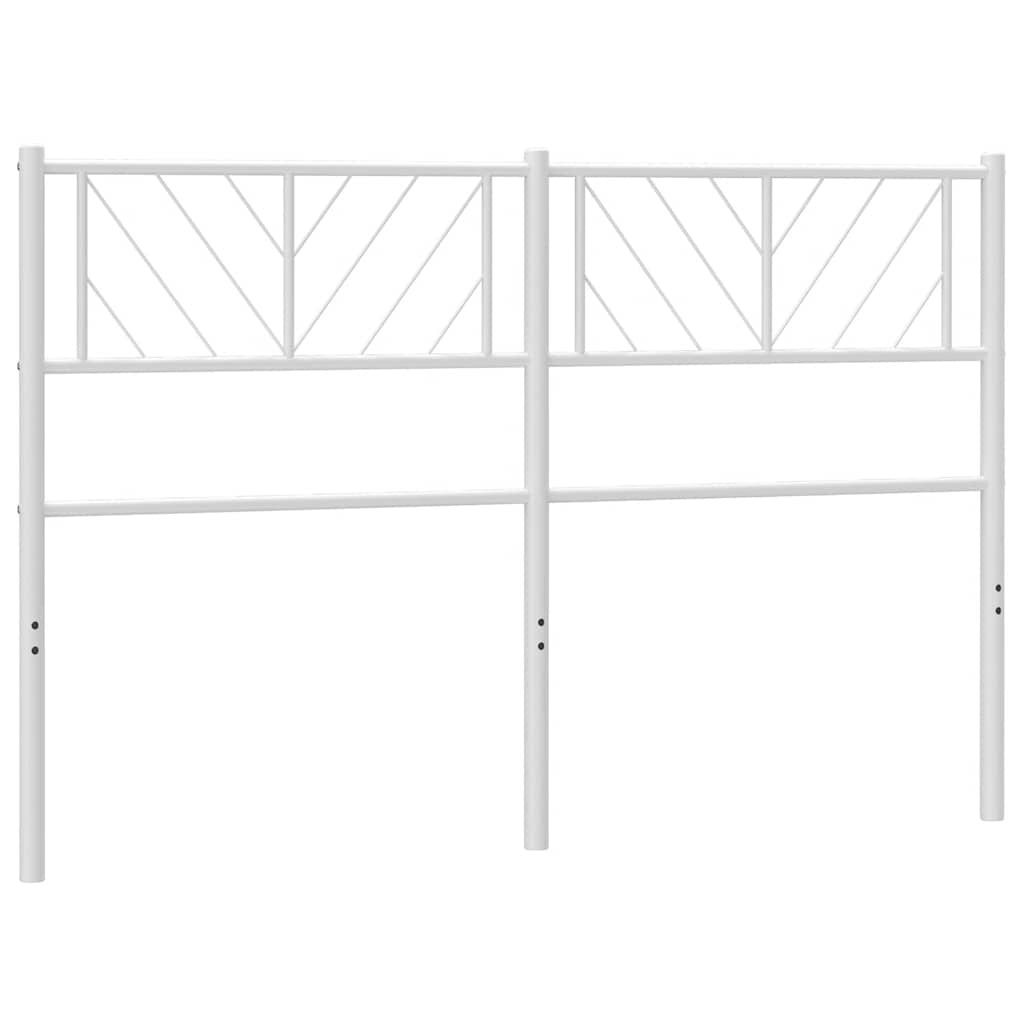 vidaXL Metal Replace Headboard White 135 cm