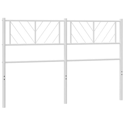 vidaXL Metal Replace Headboard White 135 cm