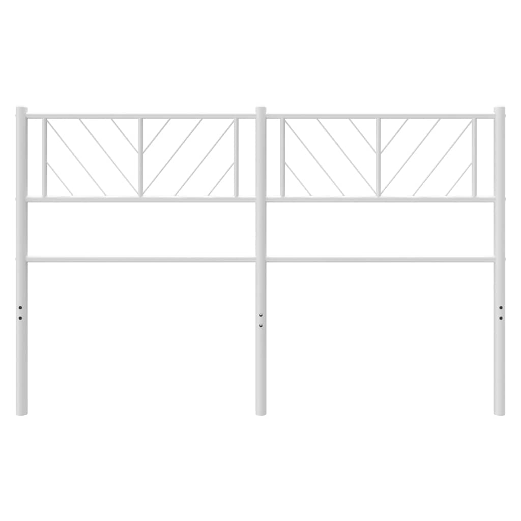 vidaXL Metal Replace Headboard White 135 cm
