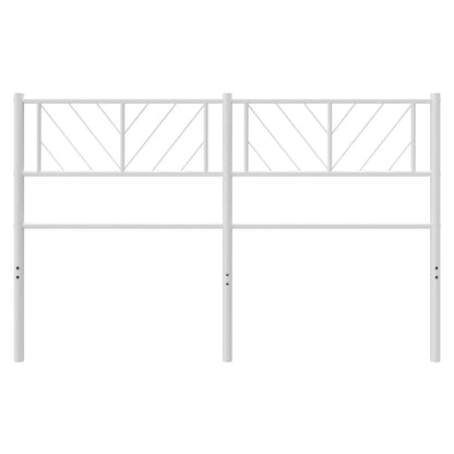 vidaXL Metal Replace Headboard White 135 cm