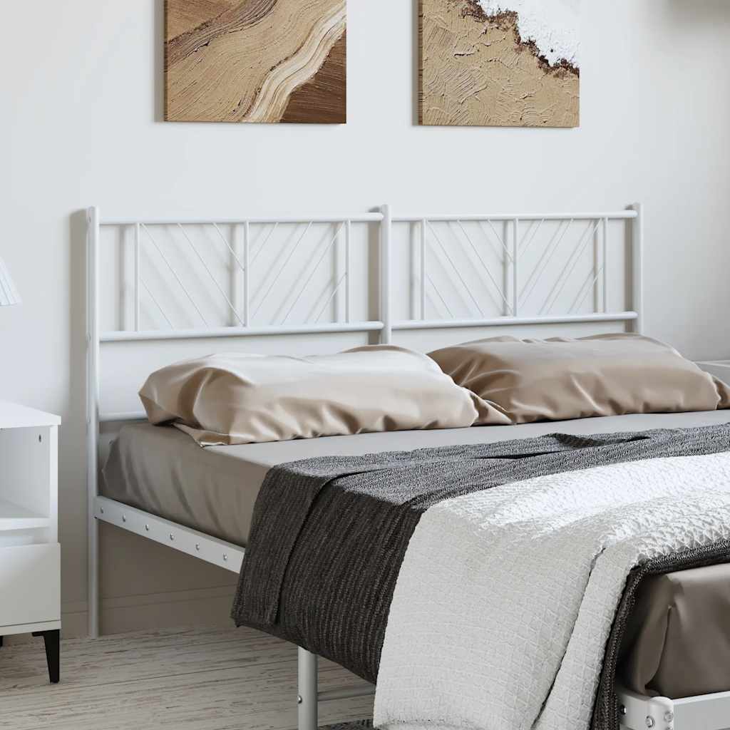 vidaXL Metal Replace Headboard White 150 cm
