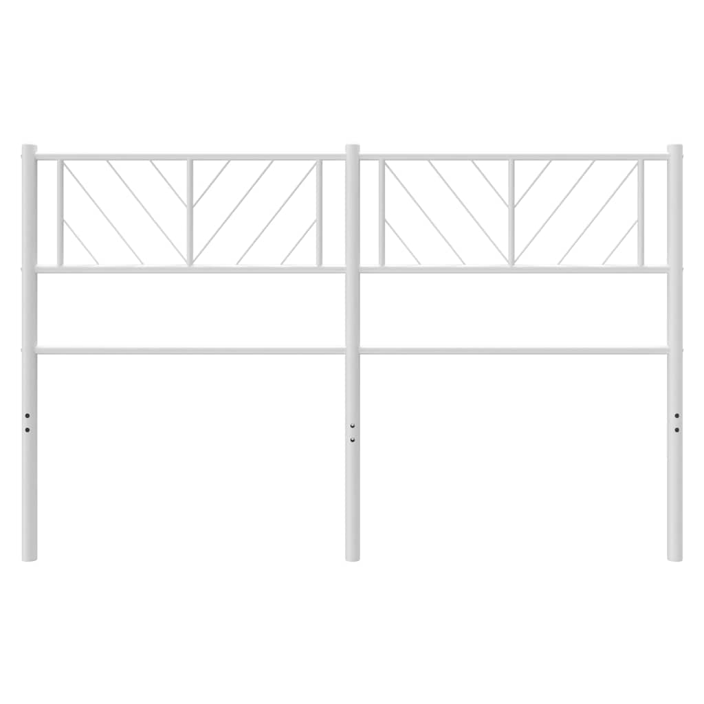 vidaXL Metal Replace Headboard White 150 cm