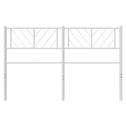 vidaXL Metal Replace Headboard White 150 cm
