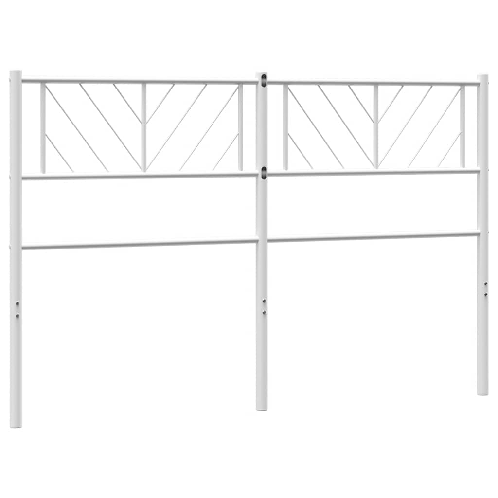 vidaXL Metal Replace Headboard White 150 cm