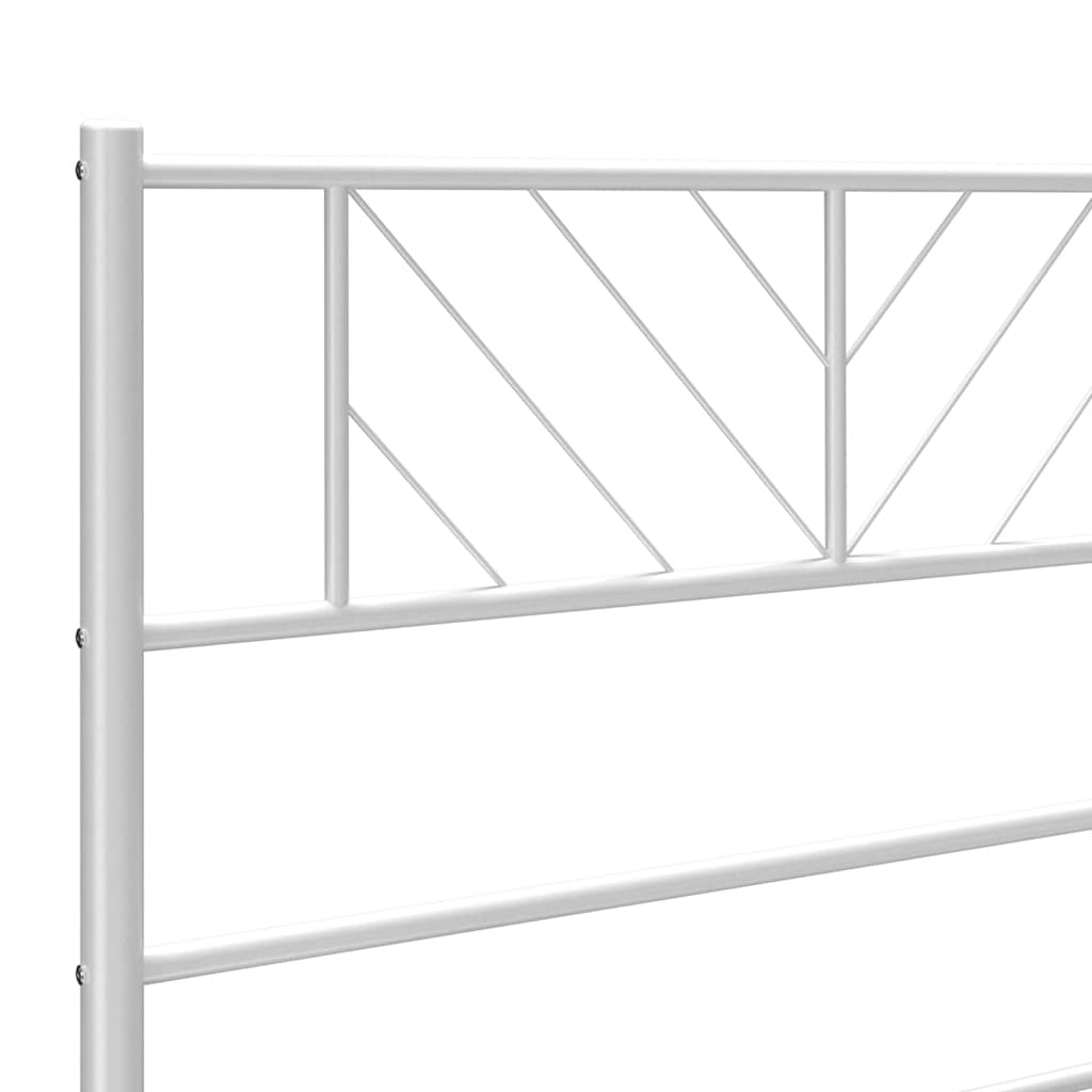 vidaXL Metal Replace Headboard White 150 cm