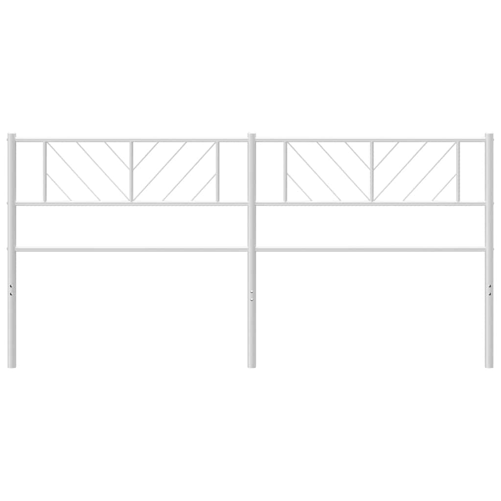 vidaXL Metal Replace Headboard White 180 cm