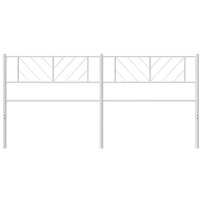 vidaXL Metal Replace Headboard White 180 cm