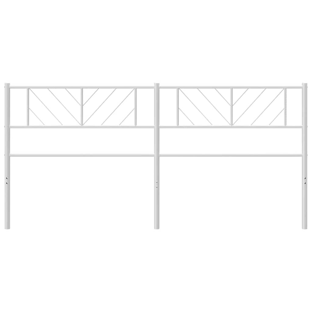 vidaXL Metal Replace Headboard White 193 cm