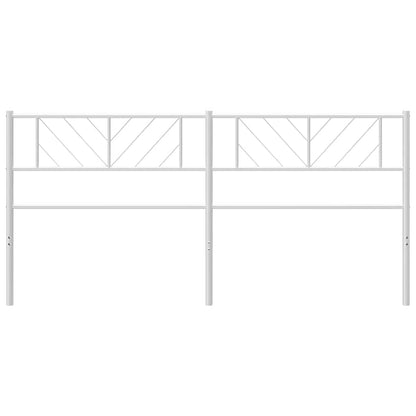 vidaXL Metal Replace Headboard White 193 cm