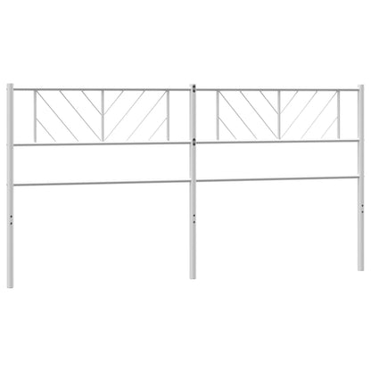 vidaXL Metal Replace Headboard White 193 cm