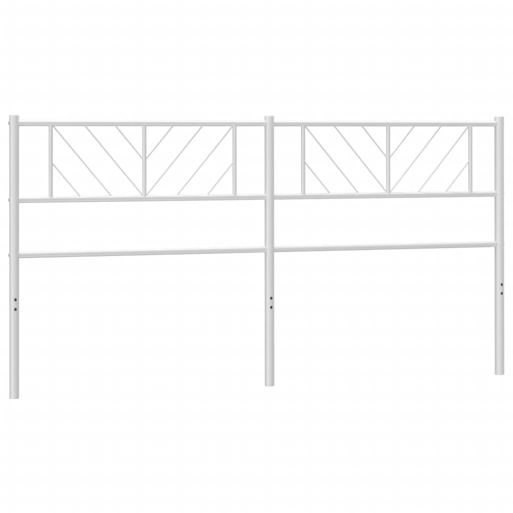 vidaXL Metal Replace Headboard White 200 cm