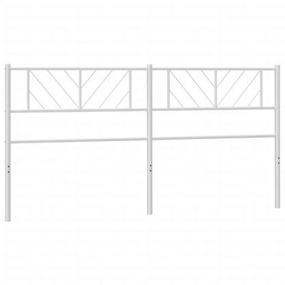 vidaXL Metal Replace Headboard White 200 cm