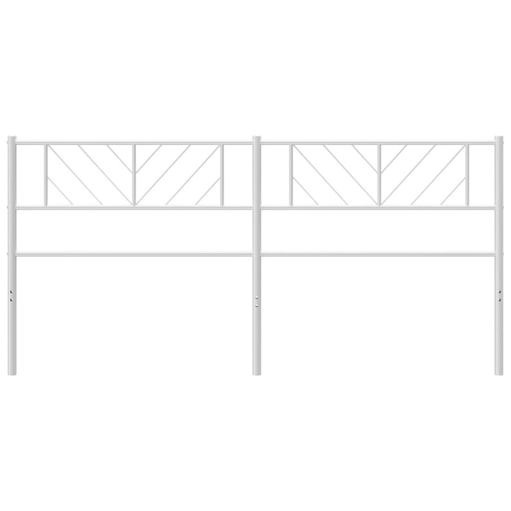 vidaXL Metal Replace Headboard White 200 cm