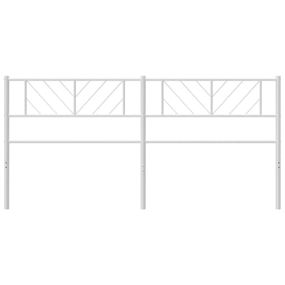 vidaXL Metal Replace Headboard White 200 cm