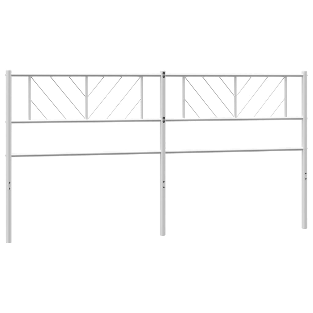 vidaXL Metal Replace Headboard White 200 cm