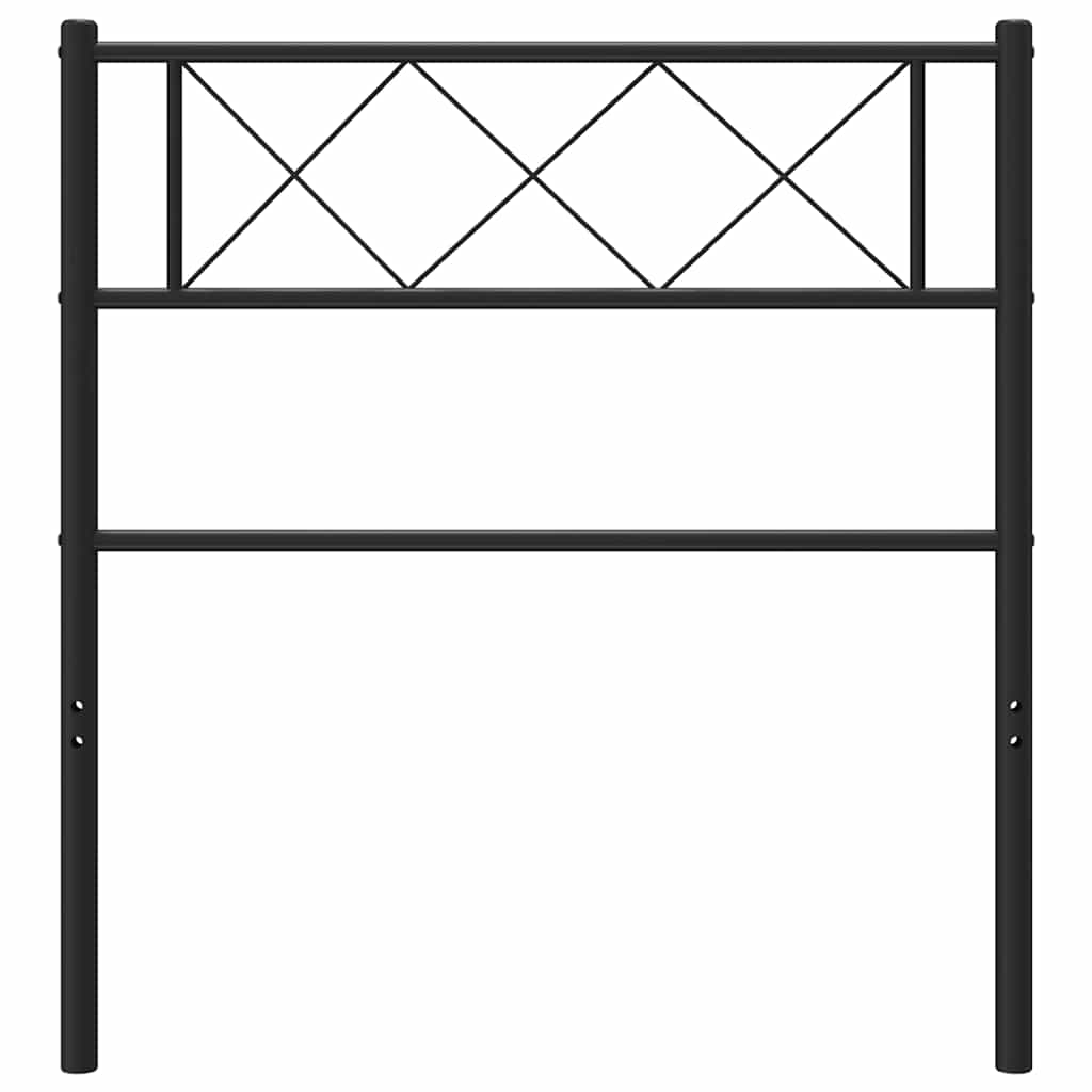 vidaXL Metal Replace Headboard Black 100 cm