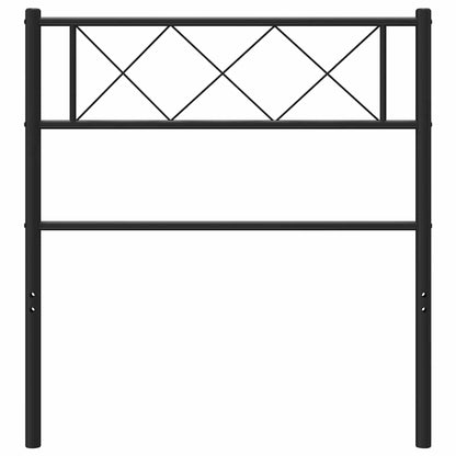vidaXL Metal Replace Headboard Black 100 cm