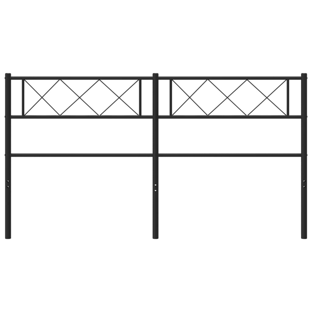 vidaXL Metal Replace Headboard Black 120 cm