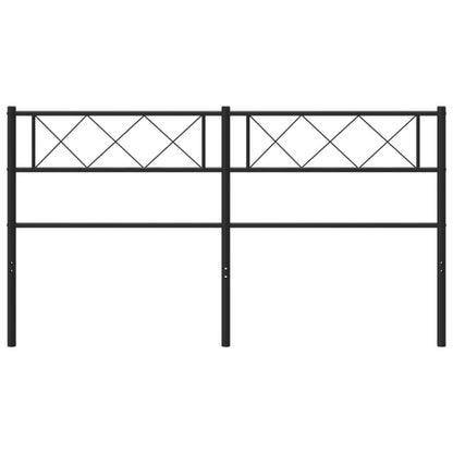 vidaXL Metal Replace Headboard Black 120 cm