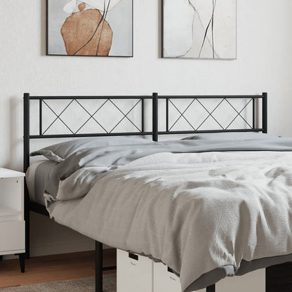 vidaXL Metal Replace Headboard Black 120 cm