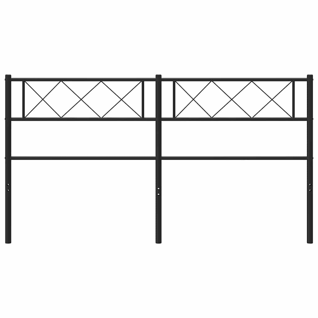 vidaXL Metal Replace Headboard Black 135 cm