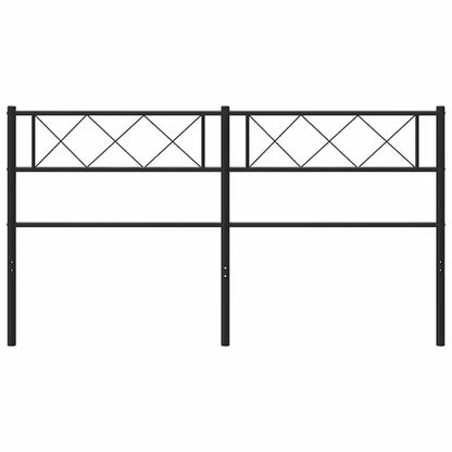 vidaXL Metal Replace Headboard Black 135 cm