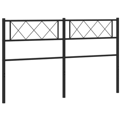 vidaXL Metal Replace Headboard Black 150 cm