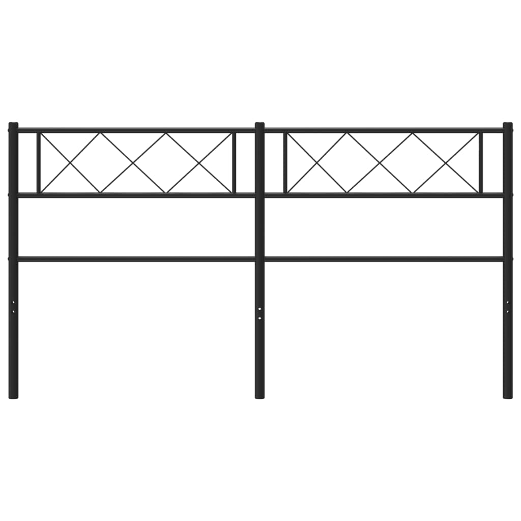 vidaXL Metal Replace Headboard Black 150 cm