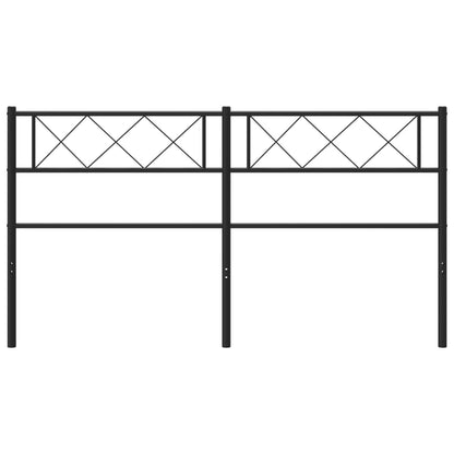 vidaXL Metal Replace Headboard Black 150 cm