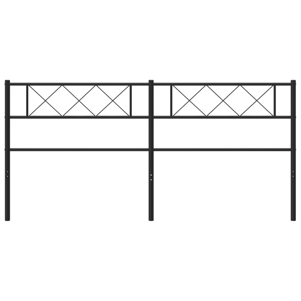 vidaXL Metal Replace Headboard Black 160 cm