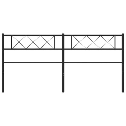 vidaXL Metal Replace Headboard Black 160 cm