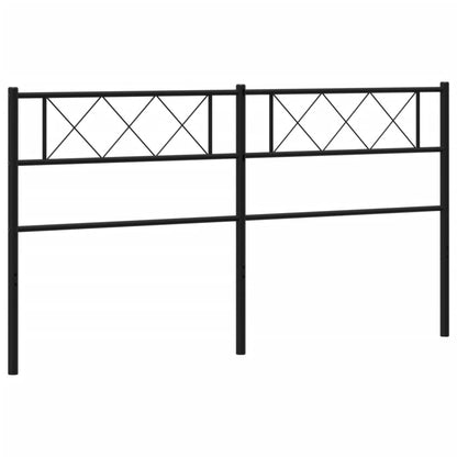 vidaXL Metal Replace Headboard Black 160 cm
