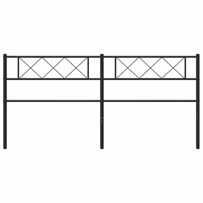 vidaXL Metal Replace Headboard Black 180 cm