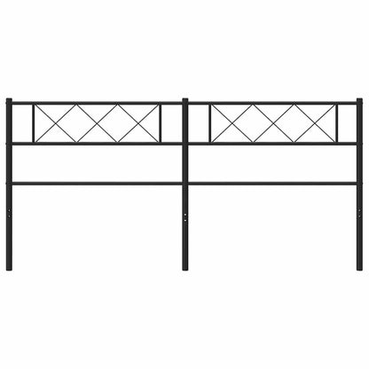 vidaXL Metal Replace Headboard Black 193 cm