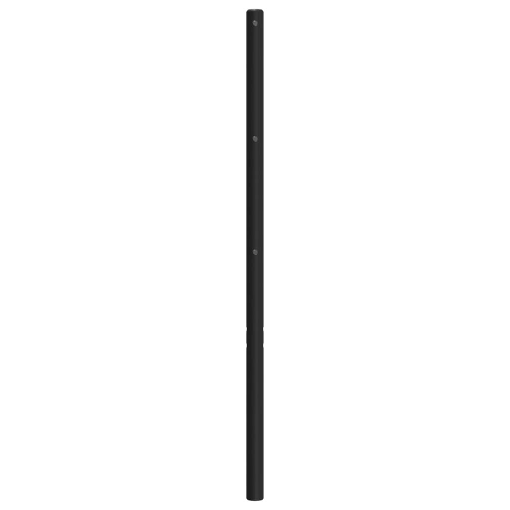 vidaXL Metal Replace Headboard Black 200 cm
