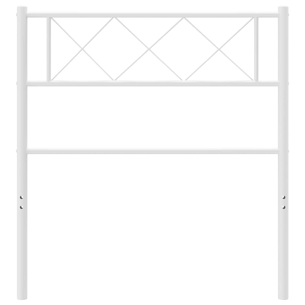 vidaXL Metal Replace Headboard White 100 cm