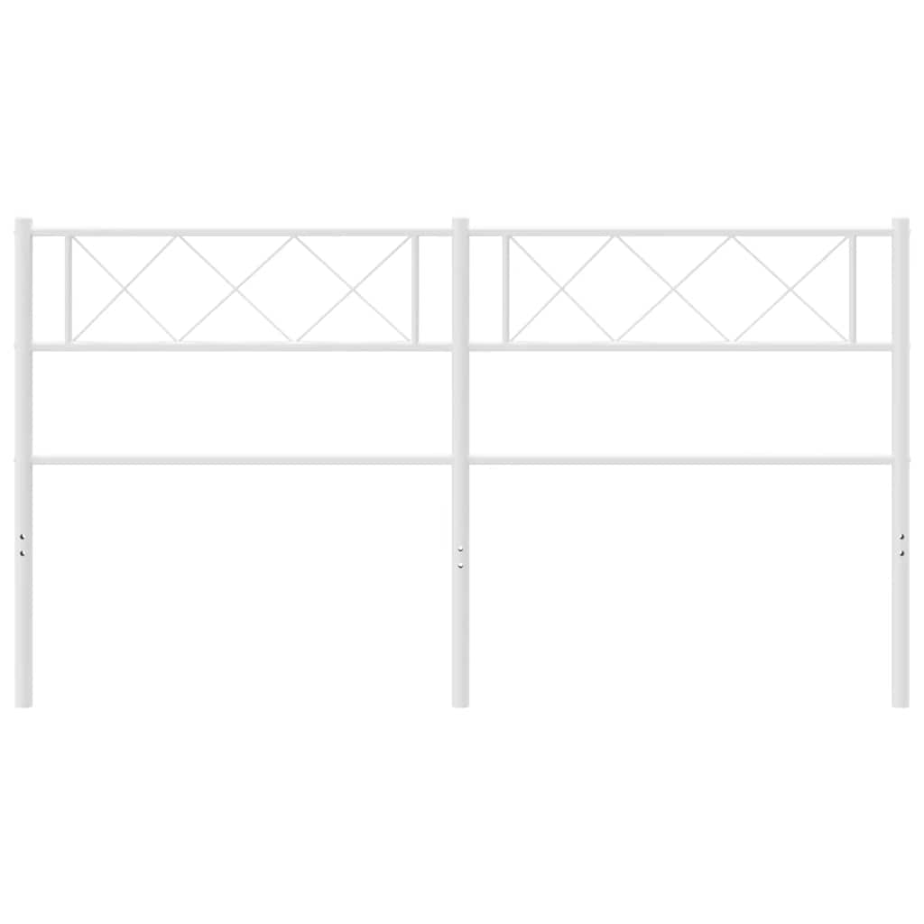 vidaXL Metal Replace Headboard White 135 cm