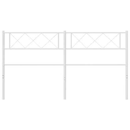 vidaXL Metal Replace Headboard White 135 cm