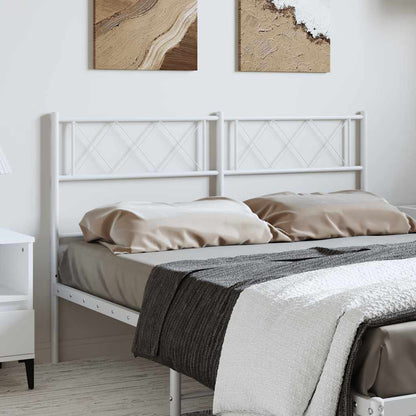 vidaXL Metal Replace Headboard White 135 cm