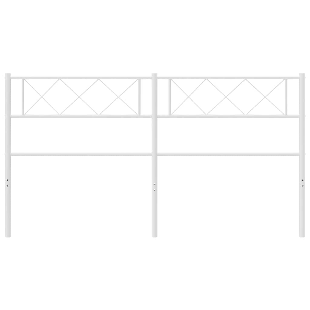 vidaXL Metal Replace Headboard White 150 cm