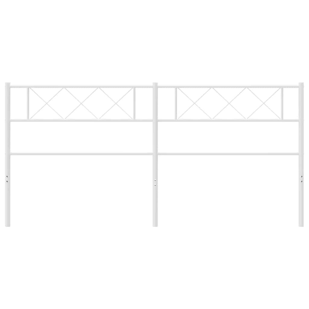 vidaXL Metal Replace Headboard White 180 cm