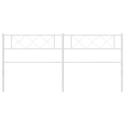 vidaXL Metal Replace Headboard White 193 cm