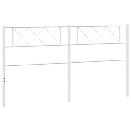 vidaXL Metal Replace Headboard White 193 cm