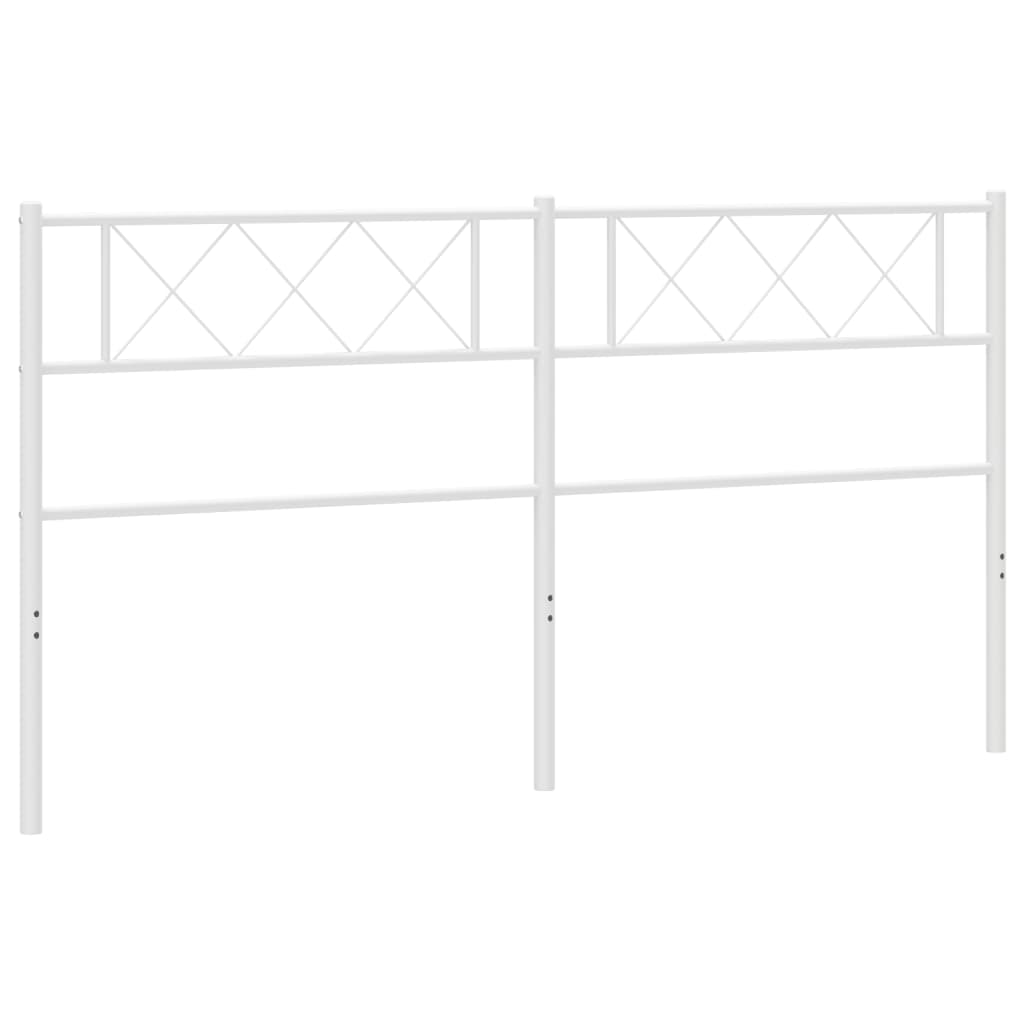 vidaXL Metal Replace Headboard White 200 cm