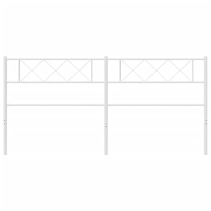 vidaXL Metal Replace Headboard White 200 cm