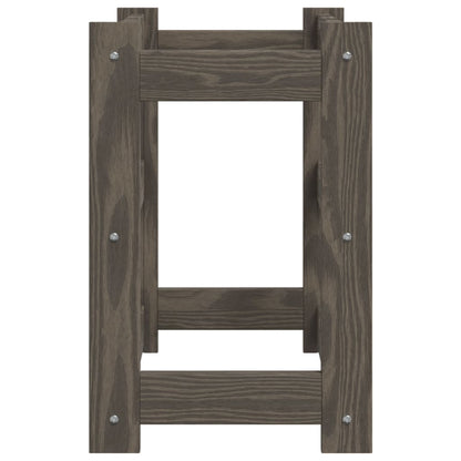 vidaXL Wine Rack for 12 Bottles Grey Solid Wood Pine