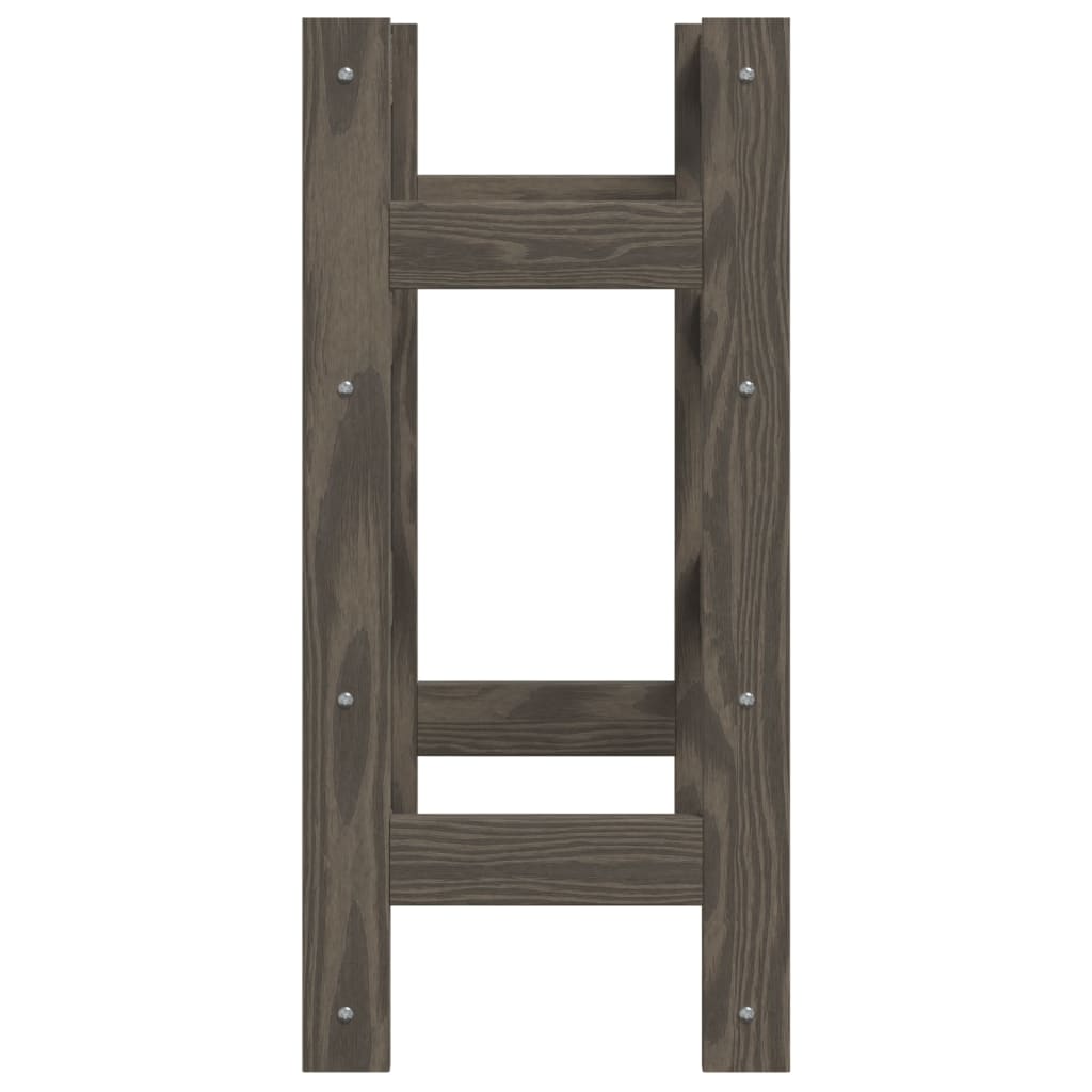 vidaXL Wine Rack for 16 Bottles Grey Solid Wood Pine