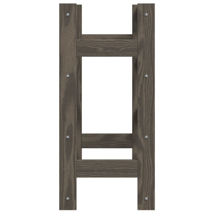 vidaXL Wine Rack for 16 Bottles Grey Solid Wood Pine